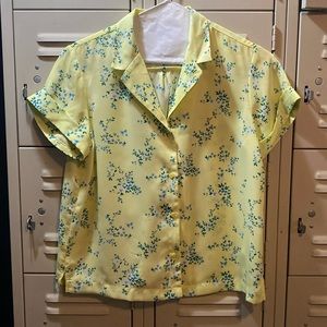 Floral Banana Republic Short Sleeve Shirt